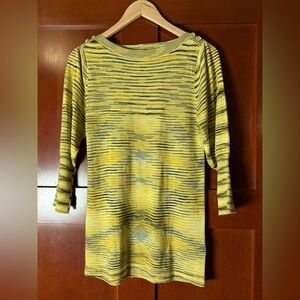 JohnPaulRichard Yellow and Black Striped Sweater Size Small